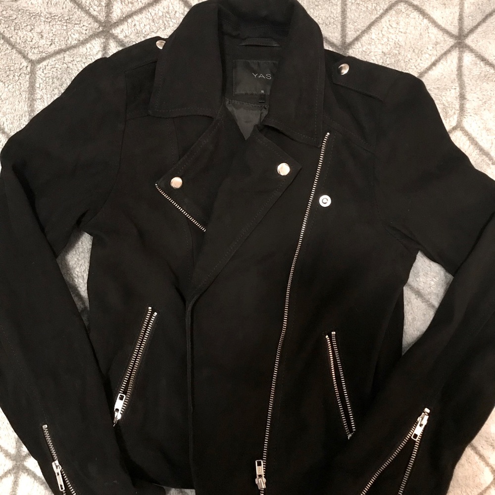 Black suede jacket